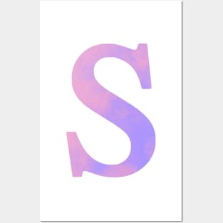 The Letter S Pink and Purple Design Posters and Art